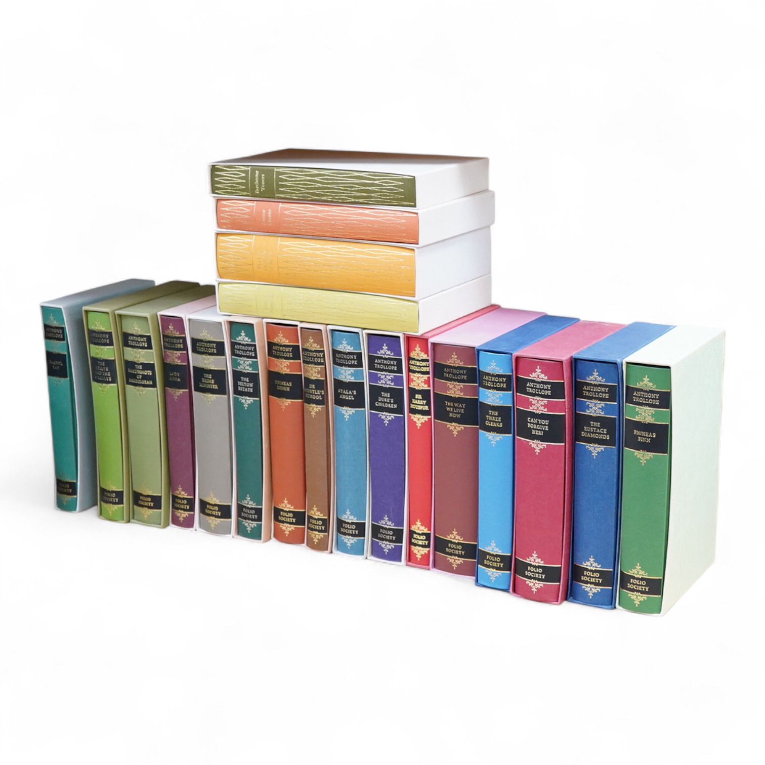 A collection of folio society books by Anthony Trollope to include The Dukes Children and The Three Clerks, together with four other folio books